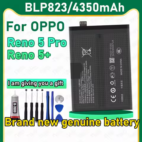BLP823 Large capacity Battery For OPPO Reno 5 Pro/Reno 5+ Batteries New High Quanlity+Free Tools