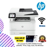 HP LaserJet Pro MFP 4103fdw Printer (2Z629A) - Print, Copy, Scan, Fax Wireless