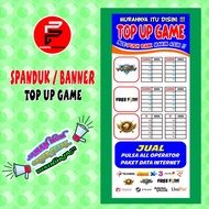 Kiosk banner pulse banner top game backdrop up game size 0.6 x 1.6 meters