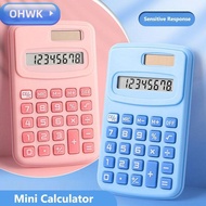OHWK Mini Pocket Calculator, Large LCD Display 8-Digit Scientific Calculator, Cartoon Silent 8-Digit