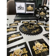 SPROCKET NUT M8~M10-ED BLACK KURODAMA/ED GOLD KINTAMA