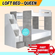 eHauz Queen Kids Bedframe/ Loft Bed set/ Bunk Bed, Double Decker/ Children's Bed.