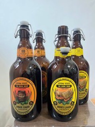 金色三麥 蜂蜜啤酒 &amp; 琥珀啤酒 空瓶 4只（商業空間、佈置、水瓶）