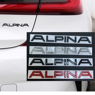3D Metal BMW Modification ALPINA Letter LOGO Auto Car Rear Trunk Fender Emblem Badge Sticker Decal R