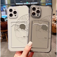 Vivo Soft Case with ATM ID Card Slot Simple Pattern for Y28 V40 V30 Lite Y300 Y28s T3 Lite iQOO Z9 L