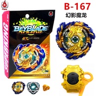 GT Super King Booster B167 Mirage Fafnir.Nt 2S with Left Ripcord Launcher Beyblade Burst Set Kid Toy