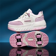 Children's Runaway Shoes Four-Wheel Deformation Roller Skate Shoes Boys Student Sports Shoes Girls E
