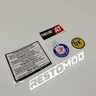 Mio nouvo soul guide sticker, Mio detail sticker, ok sticker, 3 year sticker, 3 year sticker