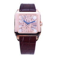Cartier Cartier Cartier Santos Series Oversized Full Hollow Rose Gold Manual Mechanical Men's Watch 