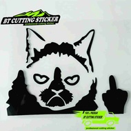 Cute cat cutting sticker, cute cat car sticker
