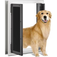 2025New Aluminum Dog Door Pet Door Double-Sided Large Dog Door Free Entry Spring Door Dog Door Curta