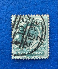 英國郵票  英國愛德華七世半便士郵票 1902-1910年