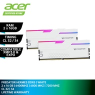 ACER Predator Hermes DDR5 Memory Black & White [6400MHZ/6800MHZ/7200MHZ] - Lifetime Warranty