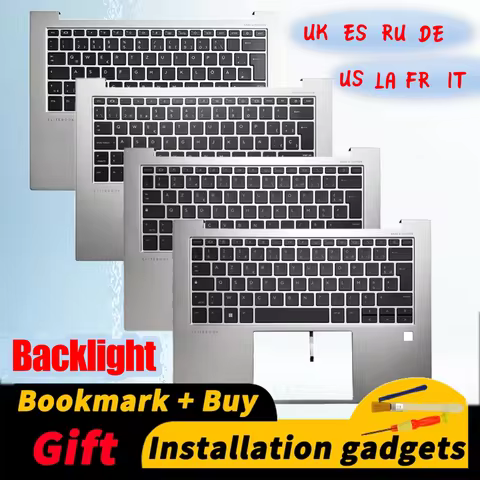 for HP EliteBook 845 840 G9 G10 Zbook Firefly 14 G9 G10 C-cover backlit keyboard DE ES FR IT LA RU U