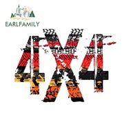 EARLFAMILY 13cm x 9.4cm Off Road Grunge 4x4 Lettering Vinyl Car Stickers Amusing Scratch-Proof Skate