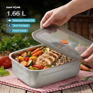 Spill-Proof Lunch Bento Box Stainless Steel 410 1660ml - KT275 Silver