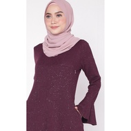 Muslimah Moden Madelyn Glitter Ironless Jubah Dress