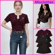 Bigsize Women's T-shirt 55-90kg BIZE AT 9110 Borip Cotton 3D Deer Embroidery Flattering Covering the