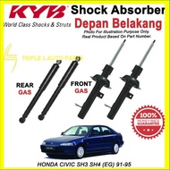 HONDA CIVIC SH3 SH4 (EG) 91-95 KYB / KAYABA ORIGINAL SHOCK ABSORBER SET