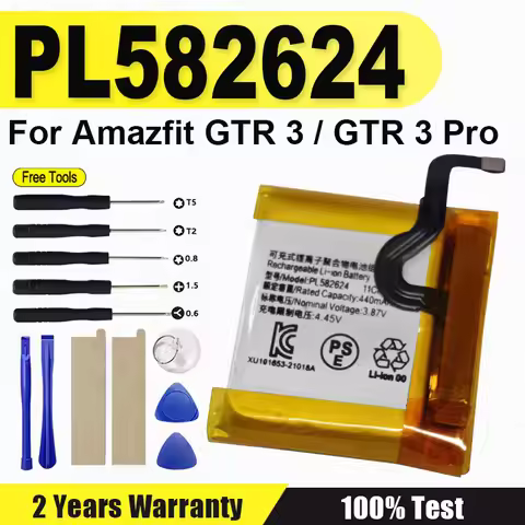 3.7V NEW PL582624 Replacement Battery For Amazfit GTR 3 GTR 3 Pro 3Pro Watch Batteries + Free Tools