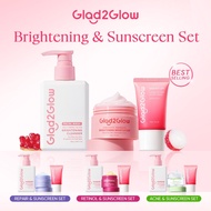 Glad2Glow 3IN1 Skincare Cleanser Moisturizer Sunscreen Brightening Glowing/Acne/Repair/Retinol Renew