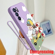 Casing OPPO Reno 6 4g oppo a16 oppo reno 6z 5g oppo reno6 z 5g phone case Softcase Liquid Silicone Protector shockproof Bumper Cover new design Cartoon Motorcycle for girls YTMTN01