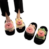 DÉP BÔNG 1QUAIQUAI NGANG MIX MÀU GẮN STICKER LOPPY