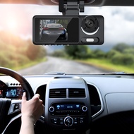 [ VKTECH ] 1080p wifi dash cam hd car dvr กับ ir night vision เลนส์สามเลนส์รถกล้องวิดีโอด้านหน้าด้าน
