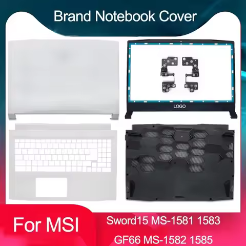 New Case For MSI Sword15 MS-1581 1583 MS-1582 1585 GF66 LCD Back Cover Front Bezel Hinges Palmrest T