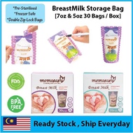 Mamababy Breast Milk Storage Bag 7oz & 5oz [30bag/Box] Plastik Simpan Susu Badan Ibu