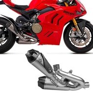 Original Arrow Full System For Ducati Panigale V4 StreetFighter Double Muffler Exhaust Titanium Carb