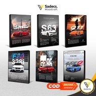 Sadecs - JDM EDM Sports Car Frame Poster, size 30x40 Cm (Frame Block)