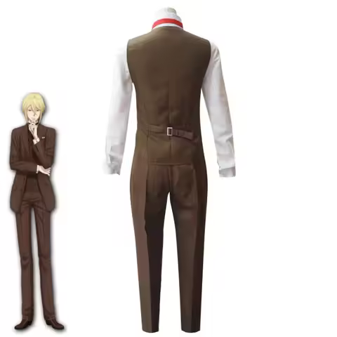Anime MORIARTY THE PATRIOT Albert James Moriarty William Cosplay Costume Wig Brown Uniform Halloween