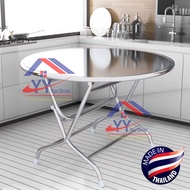 High Quality Stainless Steel Foldable Round Table/ Meja Kerja Bulat/ Meja Lipat Kerja/Meja Makan/Din