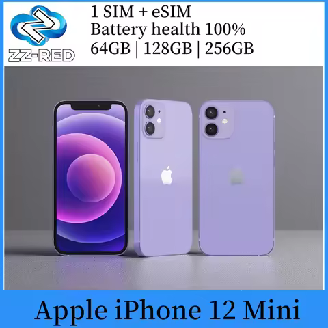 Used Apple iPhone 12 Mini 12mini 64GB/128GB/256GB ROM 5.4" Original A14 Face ID NFC 5G Unlocked IOS 
