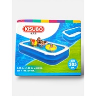 KISUBO Inflatable Swimming Pool 305cm x 183cm x 50cm Inflatable Swimming Pool for Family, Children, 