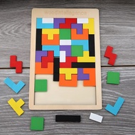 JoyToy Mainan Puzzle Tetris Russian/Mainan Puzzle Kayu Tangram/ Mainan Tetris Mainan Edukasi Anak (u