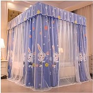 Double decker luxury bed canopy mosquito net, Soft breathable printed bed curtain, Twin Queen King Decoration bed canopy (Color : C, Size : 120X200cm/47X79inch)