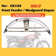 CG125 FRONT FENDER - CHROME (OOH) MUDGUARD DEPAN IRON CHROME CG125 MUD GUARD DEPAN FENDER FRONT DEPA