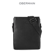 OBERMAIN Genuine Leather Sling Bag OBC409G3 Black