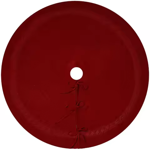 New Cable Knitted Christmas Tree Skirt Round Thicken Rustic Xmas Tree Base Cover Red Cream Home Deco