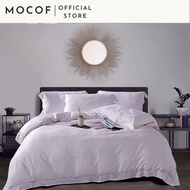 Mocof 5-In-1 Luxury Tencel Joseph Marie White Bedsheet - Queen / King 1600TC