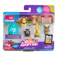 Adopt Me! AME0018-6 Figure Pack - Animal World, Official Figure Set with Game Code