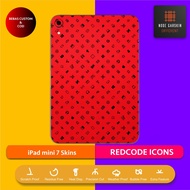 Garskin Skin iPad mini 7 REDCODE ICONS Fullbody Backonly/ | Anti-scratch | Case | Vinyl Vinyl