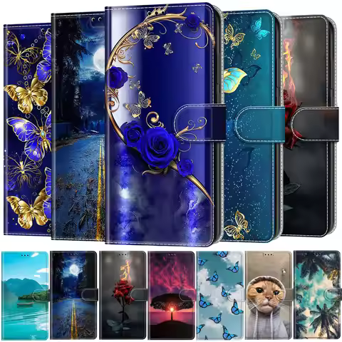 Blue Rose Butterfly Phone Case For Samsung Galaxy J5 2016 J3 2017 A6 A8 A7 J6 2018 J4Plus M11 M14 M5