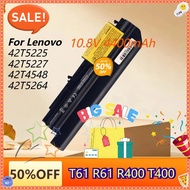 Laptop Battery for Lenovo ThinkPad R61 T400 T61 R400 IBM 14 Inches T61u T61P R61I Replace 42T5225 42