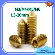 Copper Hex Socket Cone Tip Headless Grub Screw Allen Key Set Bolt | Skru Elenkey Alenkey Elenki M3/M