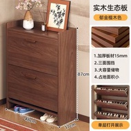 Others - 新中式超薄翻鬥鞋櫃 家用門口入戶玄關一體實木色鞋架