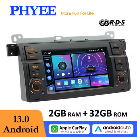 Car Multimedia CarPlay Android Radio with GPS Navigation, Android-Auto, Bluetooth, 7 inch Head Unit 