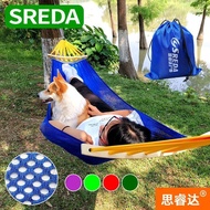 ✨Taiwan Shipment✨Outdoor Ice Silk Hammock Fine Mesh Hammock Mesh Hammock Anti-Rollover Hammock Doubl